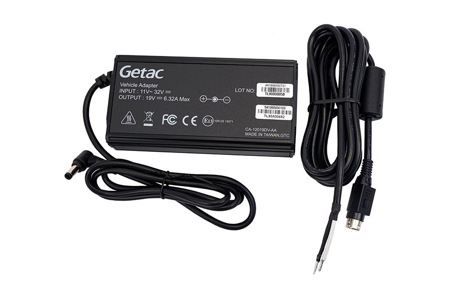 Getac 120W Auto Power Adapter with bare wire lead