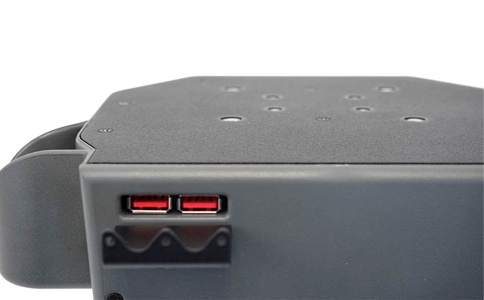 Close up view - Zebra ET51/56 SLIM dual USB docking station - shows dual USB ports