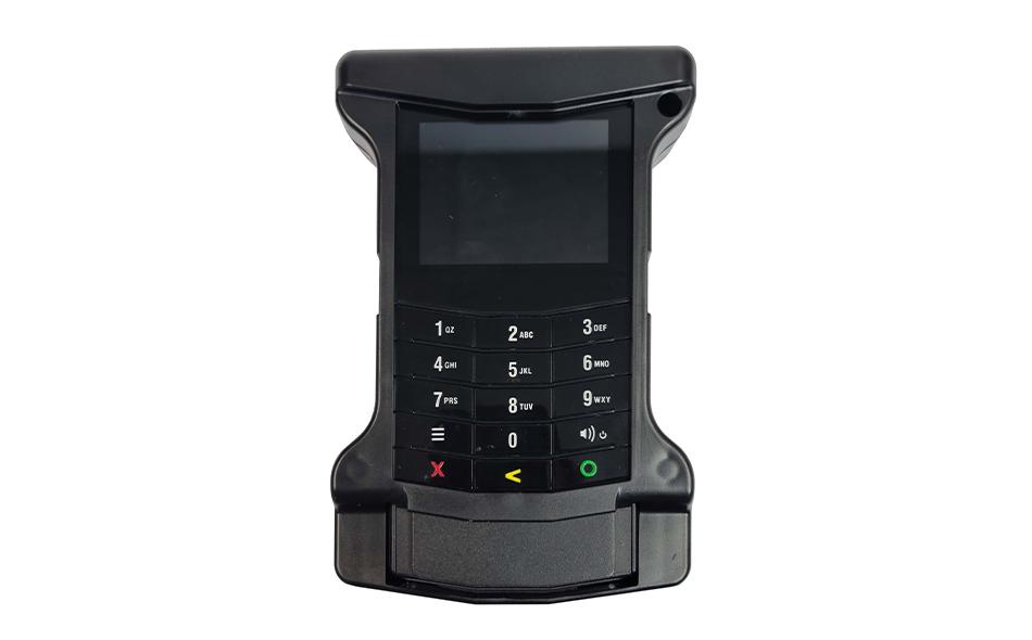 Protective Payment Case for Equinox Luxe 6200m - Front view with device (7160-1409)