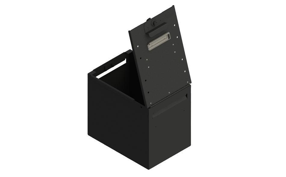 7160-0361 Extra Small Workstation Box Open Rendering Back View 