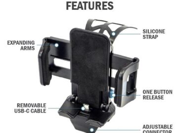 Universal Phone Charging Cradle Feature Callouts