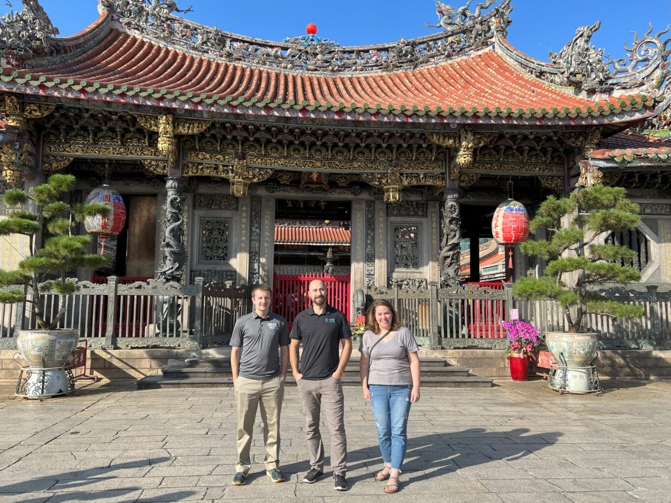 Zach Darrell and Sarah at Dragon Mountain Temple