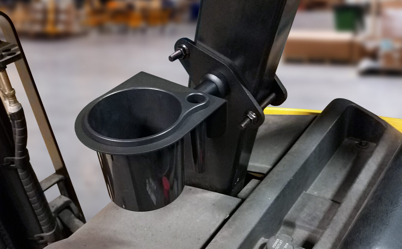 7160-1669_Fixed_Forklift_Cup_Holder_Mount_Install