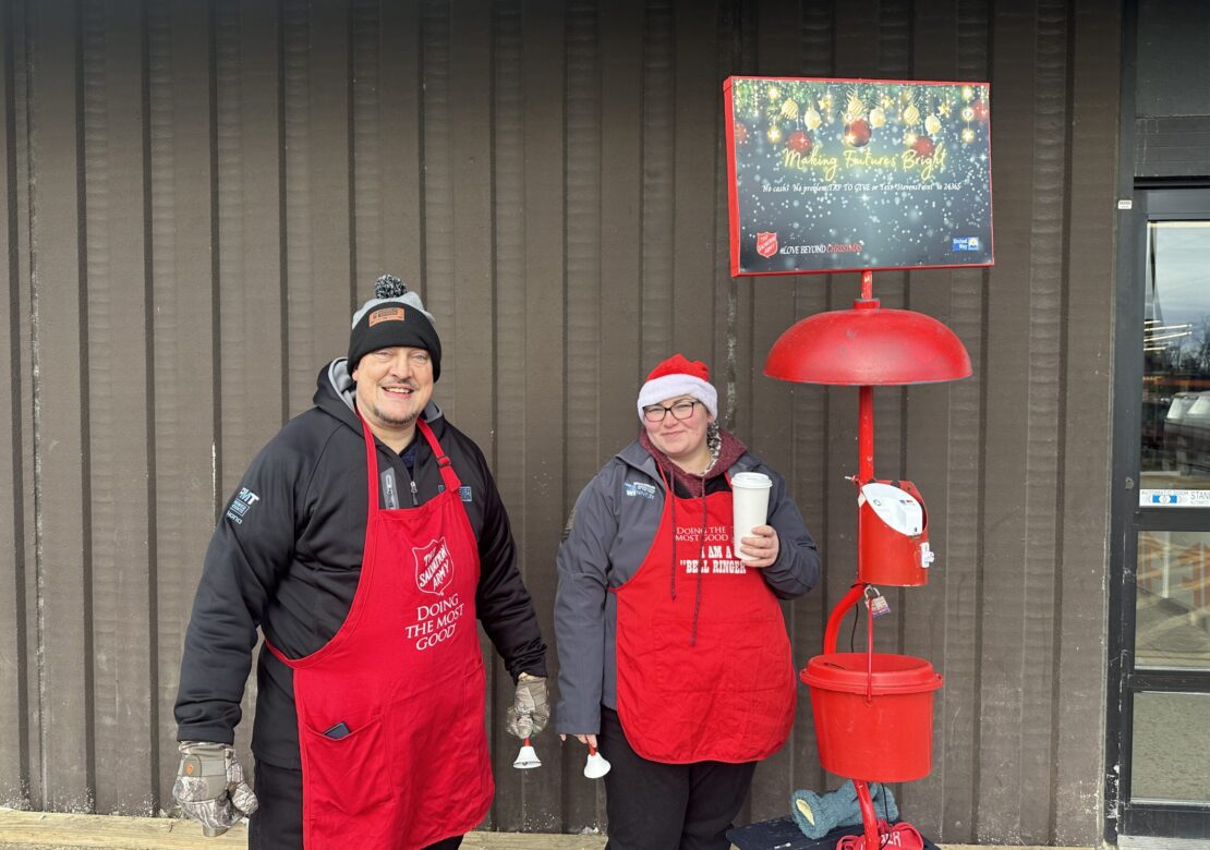 Salvation Army Bell Ringing with Gamber-Johnson employees