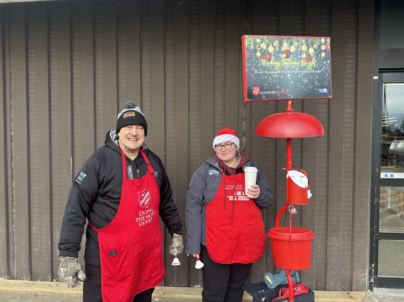 Salvation Army Bell Ringing with Gamber-Johnson employees