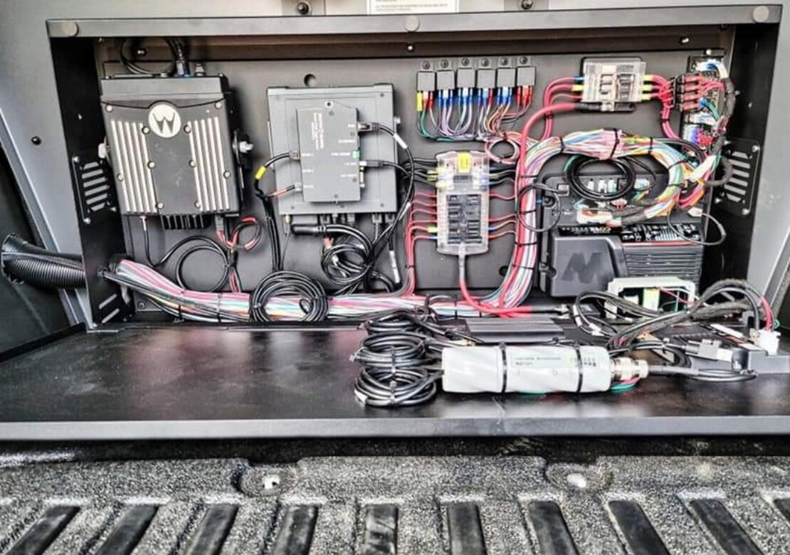 Equipment Storage Box for Electronics in a Ford PIU