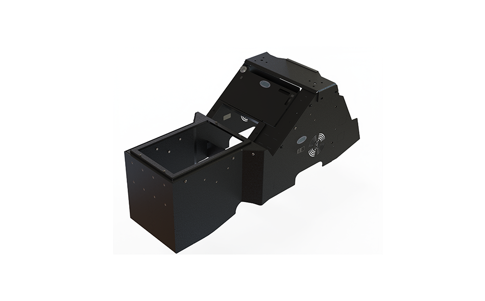 2021+ Ford F-150 & 2023+ F250-550 Wide-To-Narrow Console Box with Printer Mount