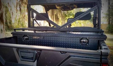 American Aluminum Accessories - Cam Locker on the back of a UTV