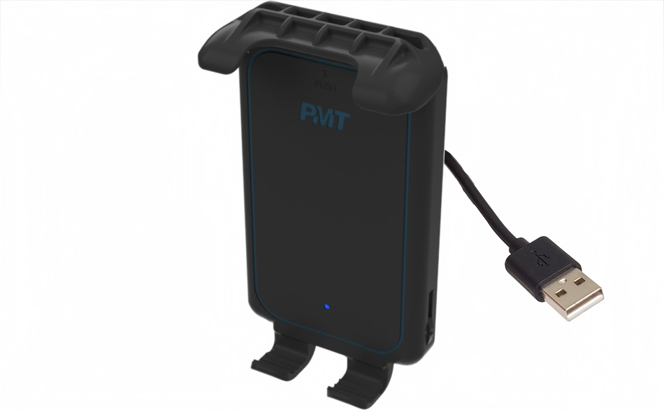 WIRELESS CHARGING PHONE CRADLE WITH USB PLUG front view