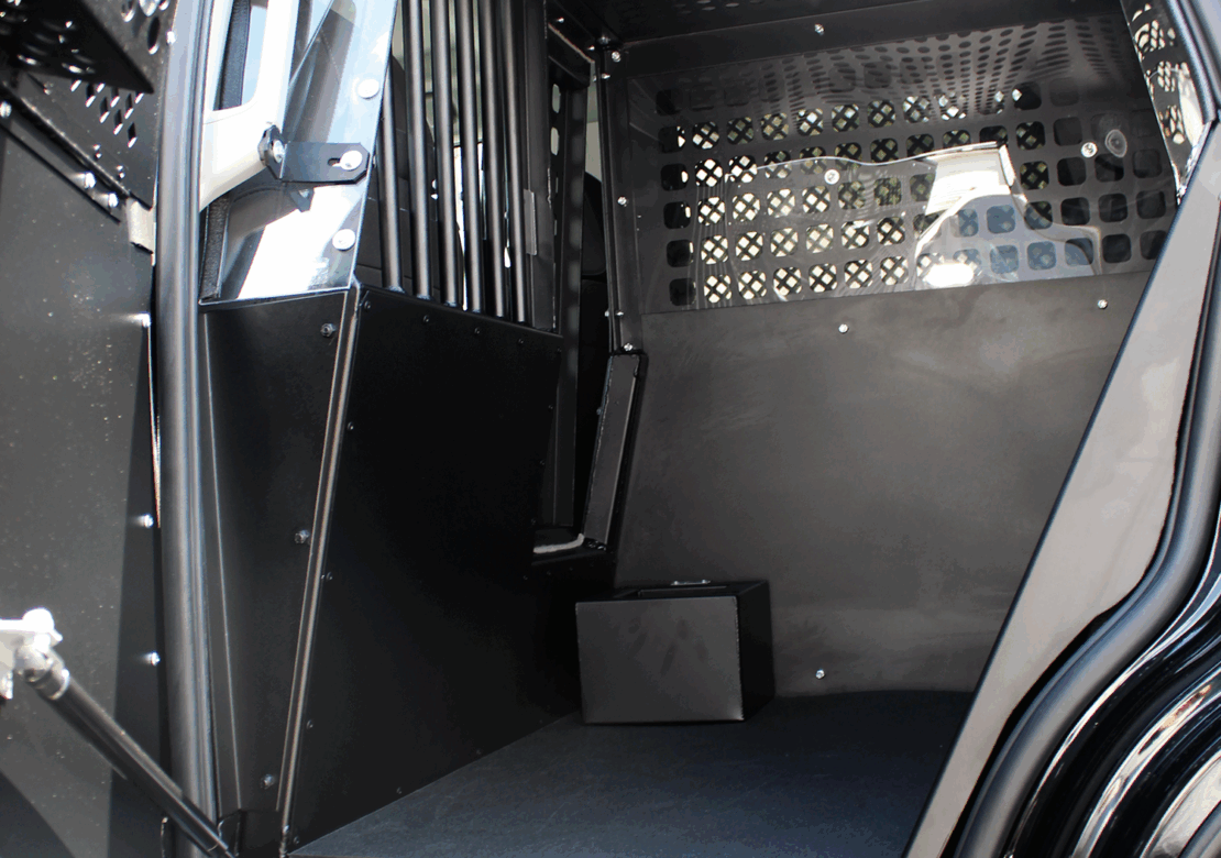 American Aluminum Accessories K9 Platform in a SUV