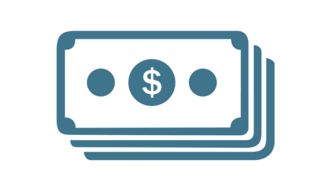 blue dollar bill icon