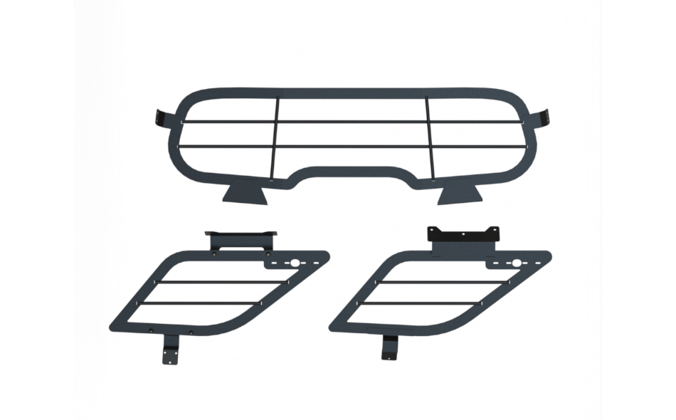 Gamber-Johnson Ford Police Interceptor® Utility Cargo Window Guards - Bars with Lightbar Cutout on white