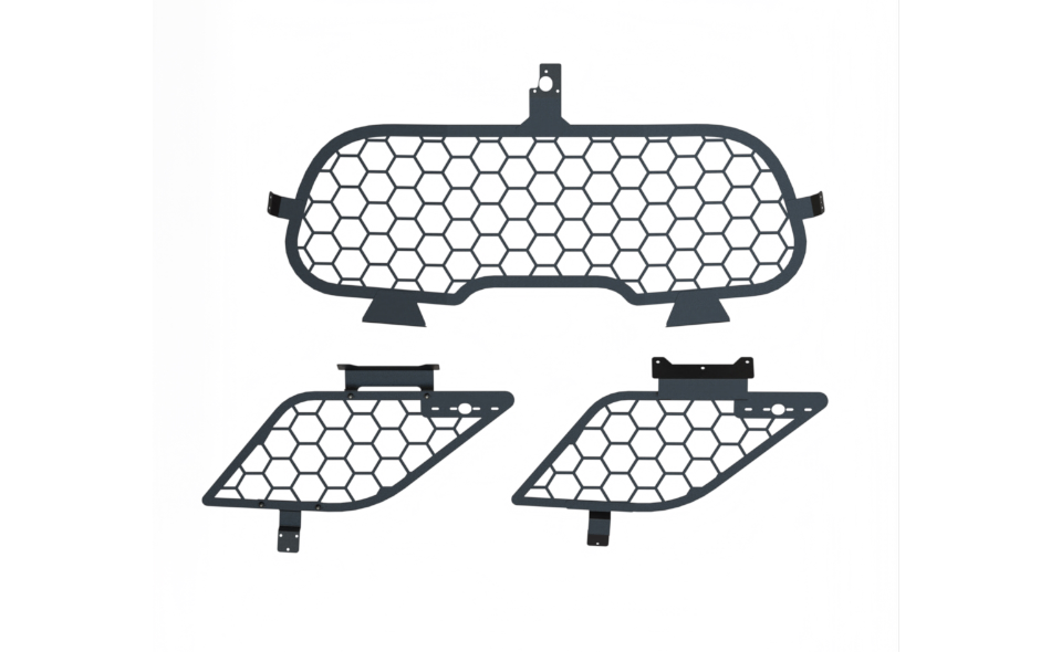 Gamber-Johnson Ford Police Interceptor® Utility Cargo Window Guards - Hex Mesh on white
