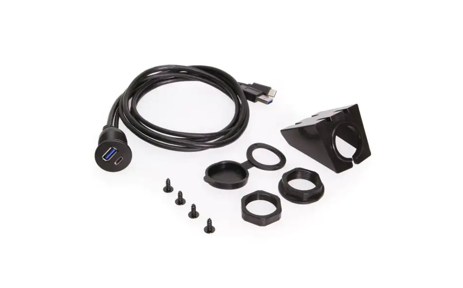 USB/A & USB/C - Panel Mount Extension - Circular