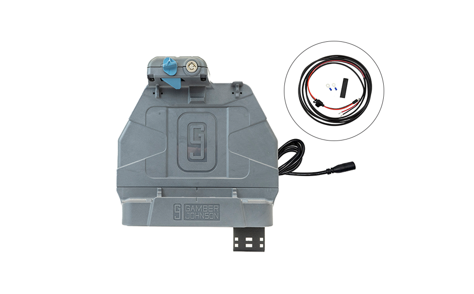Zebra ET4X 8" Dual USB and 2.5 mm Jack with 12V Wire Harness Kit on white