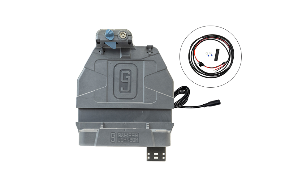 Zebra ET4X 10" Dual USB and 2.5 mm Power Jack with 12V Wire Harness Kit on white