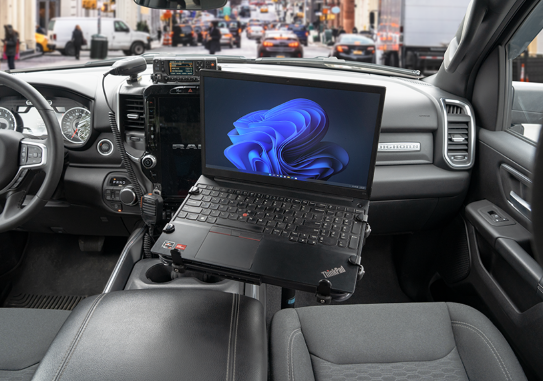 NotePad™ VI Universal Computer Cradle with a laptop inserted