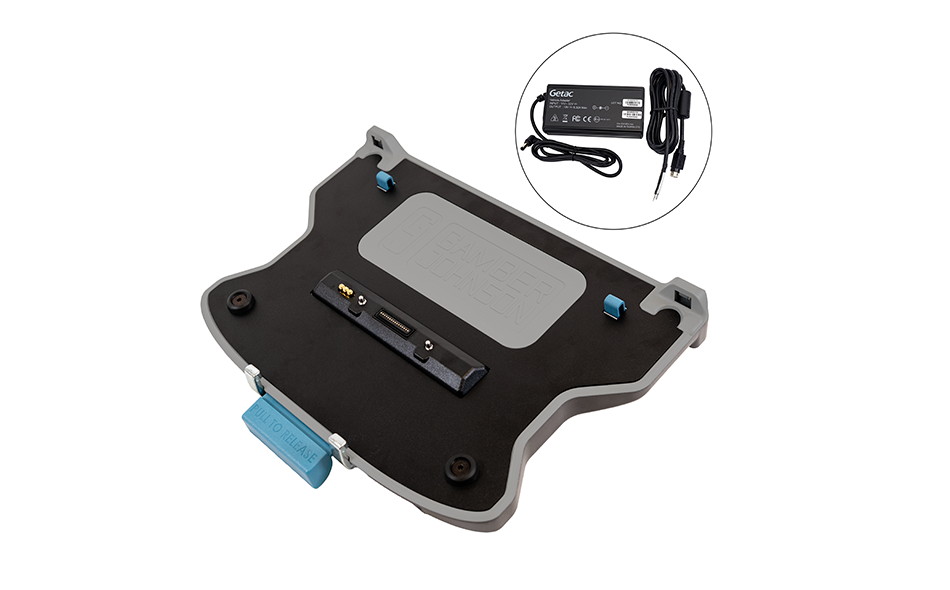 Getac S510 Laptop Docking Station (TRI RF) w/ 120W Bare Wire Auto Power Adapter