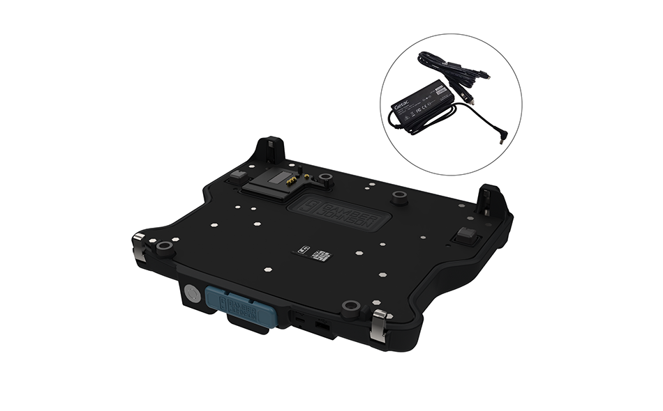 Getac V120 Laptop Cradle, QUAD RF with 120W Auto Power Adapter