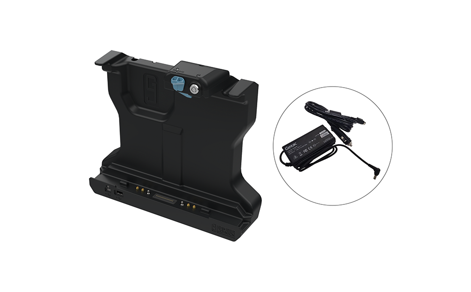 Getac F120 Tablet Docking Station, Full Port, QUAD RF with 120W Auto Power Adapter