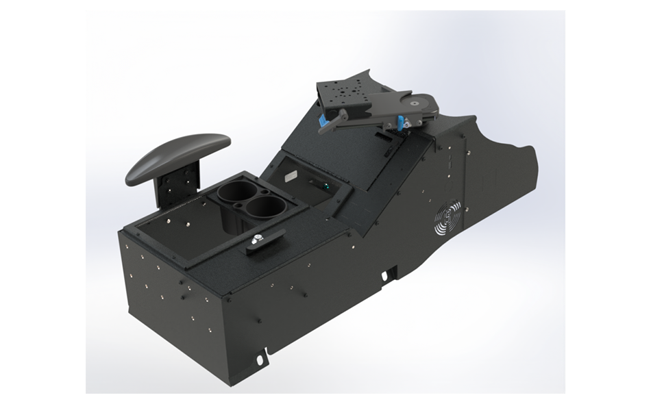 KIT - 2025+ TAHOE WIDE BODY CONSOLE W/ INTERNAL PRINT MOUNT + CUP HOLDER + SIDE ARMREST + 9" MONGOOSE XLE