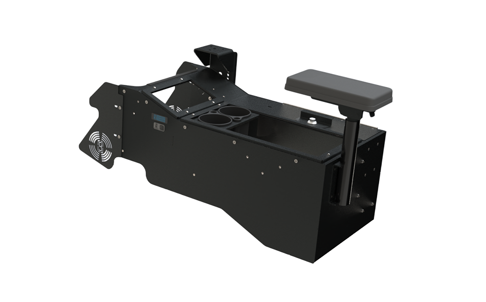 2025 Ford Expedition - Wide Body Console Kit with Cup Holders, Tall Arm Rest on white