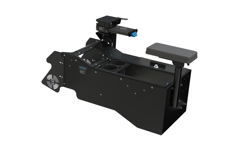 2025 Ford Expedition - Wide Body Console Kit with Cup Holders, Tall Arm Rest and 9 in XLE Mongoose on white