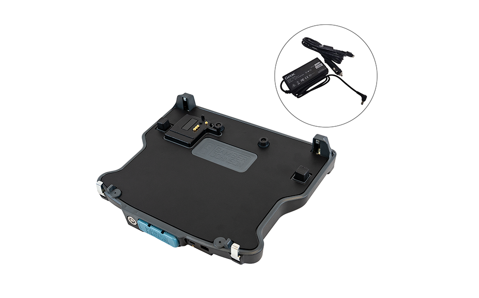 Getac V120 Laptop Cradle, QUAD RF with 120W Auto Power Adapter