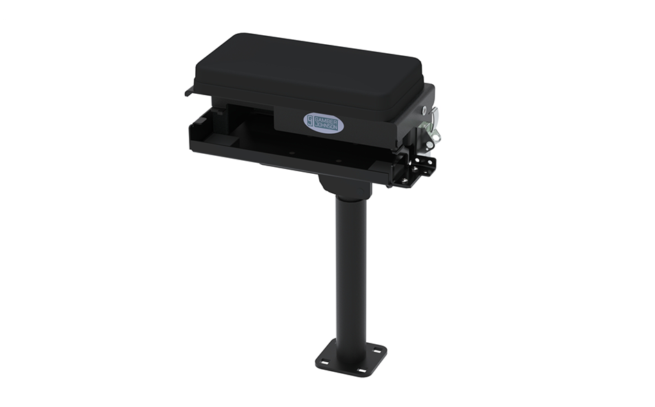 Printer Armrest with Lower 9" Pole Mount