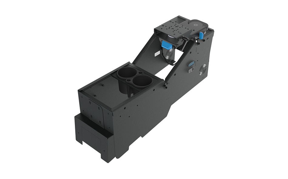 Kit: 2020+ Ford Police Interceptor® Utility Low-Profile Console Box with Cup Holder & Mongoose XLE 9"