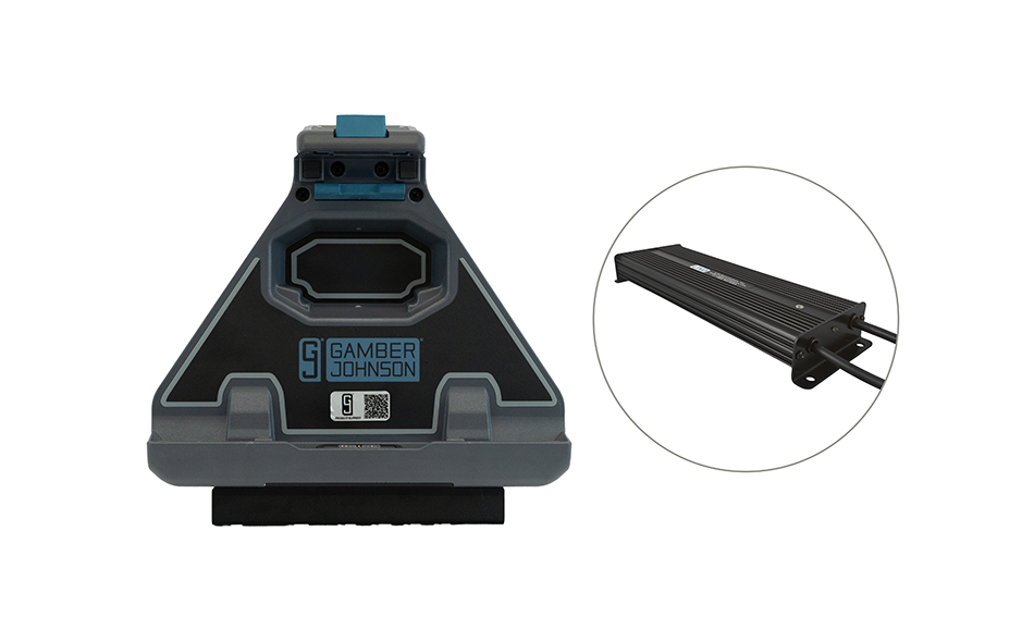Dell 10″ Rugged Tablet Vehicle Docking Station, Lite Port with LIND 72-110V Isolated Power Adapter