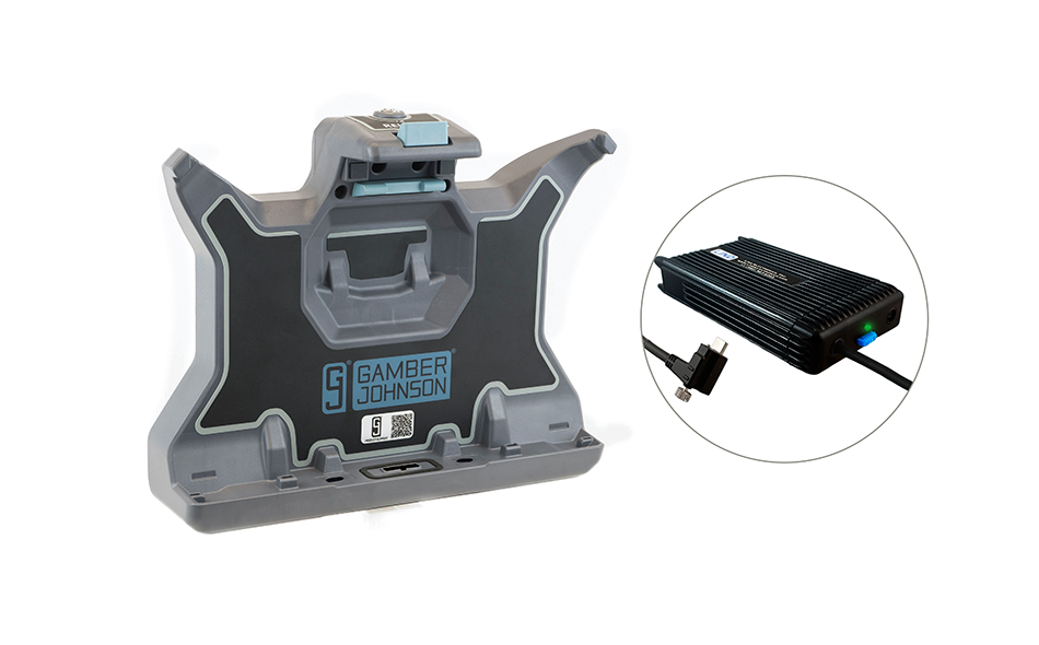 Dell 12″ Rugged Tablet Vehicle Cradle (No electronics) – NO RF with Lind Auto Power Adapter