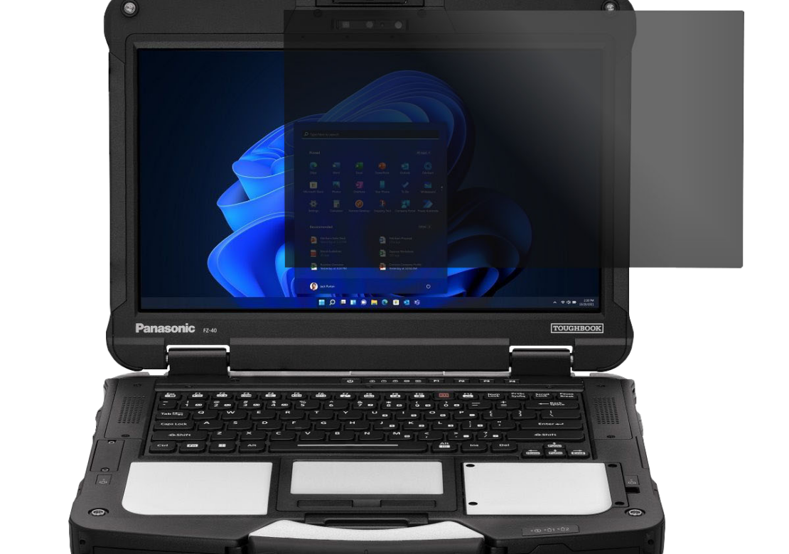 InfoCase Privacy Screen for a TOUGHBOOK