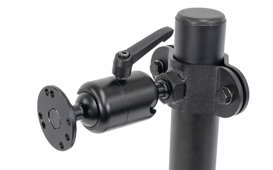 ZIRKONA 2" TO 3" POLE MOUNT WITH ROUND MTG PLT